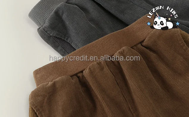 LEZONKIDS - Calças jeans personalizadas unissex para crianças, corduroy sólido, calças de algodão para meninos, para 2-14 anos